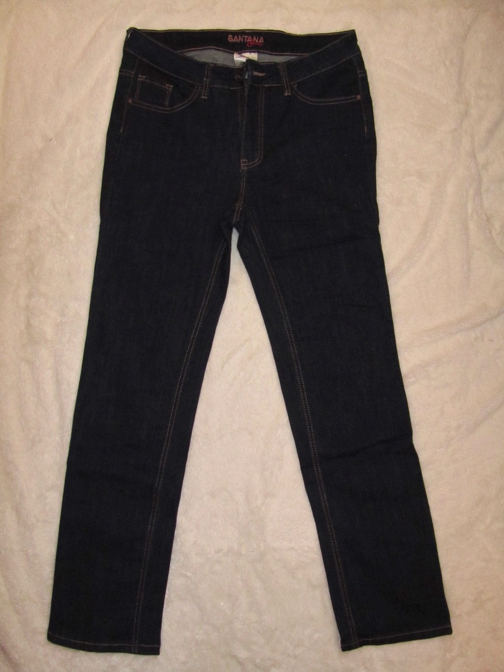 Vintage Dark Blue Straight-Leg Jeans
